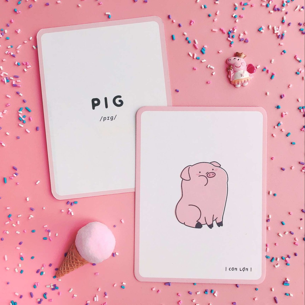 Flashcard - Thẻ Song Ngữ cho bé từ 0 -6 tuổi - Kích thích phát triển ngôn ngữ của bé