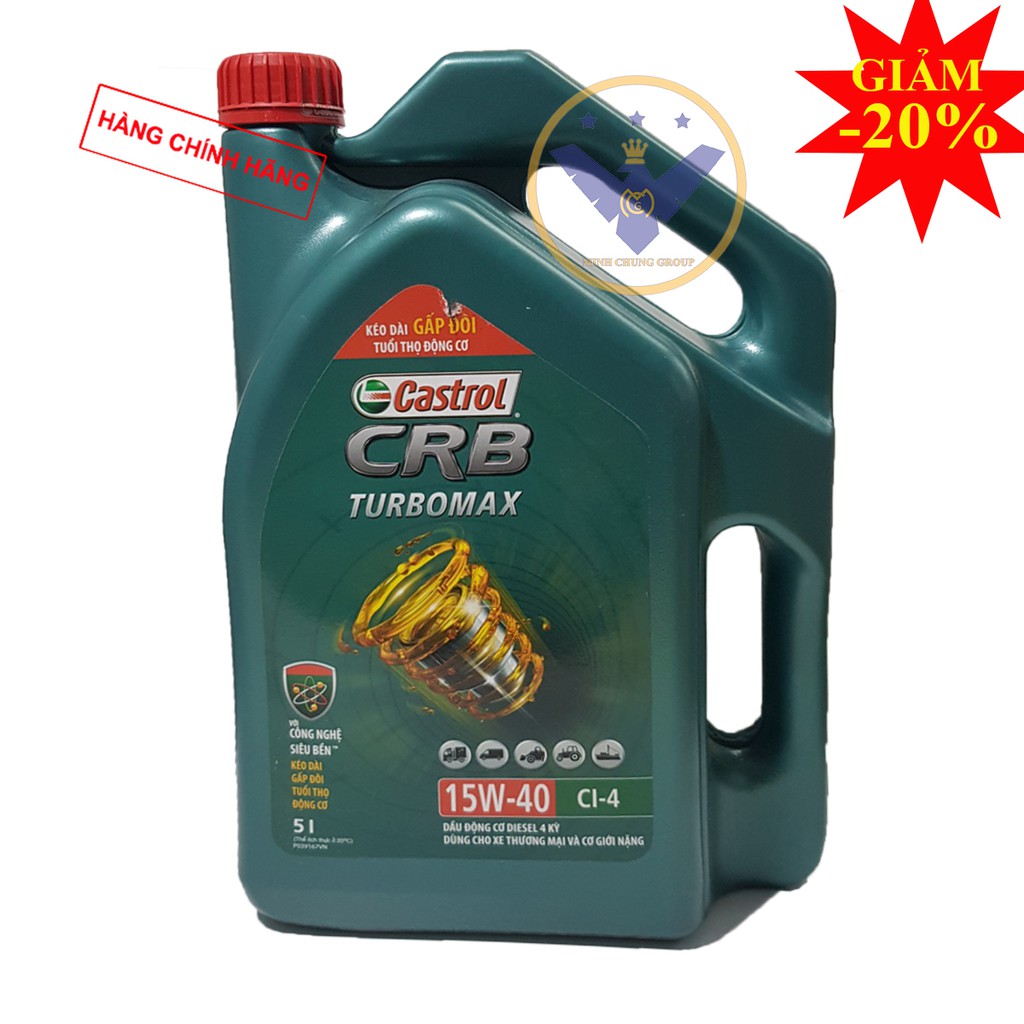 Dầu nhớt ô tô Castrol CRB Turbomax can 5L API CI-4