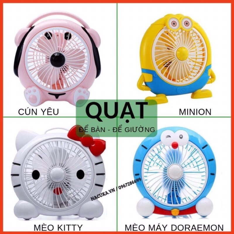 Quạt điện mini hình thú 3 cấp độ để bàn làm việc, không ồn, thích hợp để bàn văn phòng, cho bé, cho trẻ sơ sinh