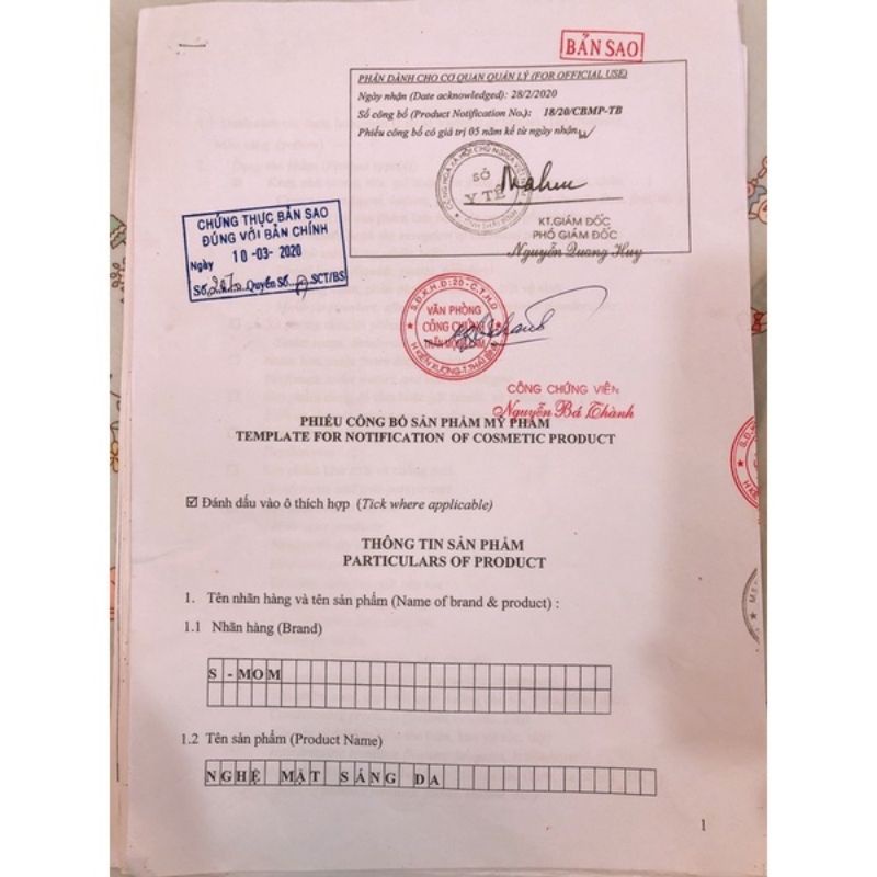 Kem Nghệ Mặt Sáng Da s-mom - Dưỡng Trắng Ngăn Ngừa Mụn Mờ Thâm Nám