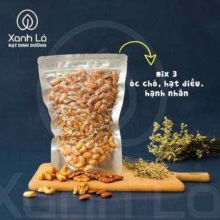 Hạt Mix 3 loại hạt dinh dưỡng Xanh Lá (óc chó, hạnh nhân, hạt điều) thượng hạng, cam kết chất lượng loại A