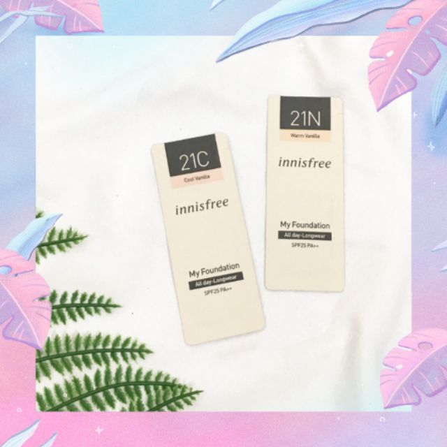 10 Sample Kem Nền Kiềm Dầu Innisfree My Foundation All Day-Longwear 1ml (tone 21C/21N) | BigBuy360 - bigbuy360.vn