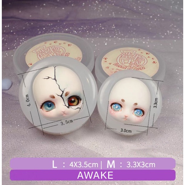 Khuôn mặt hồ ly nhiều mẫu nặn đất sét mặt doll chibi bjd nendoroid silicone trong dẻo