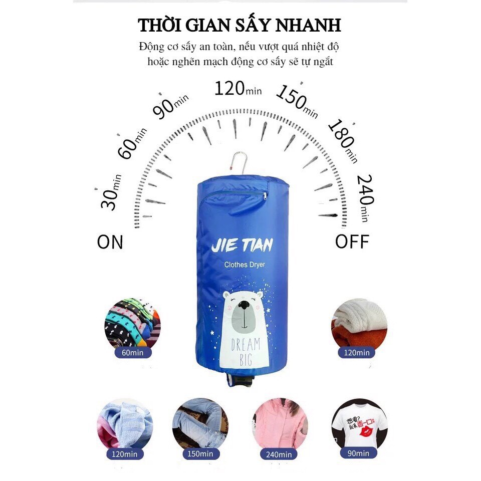 LỒNG SẤY QUẦN ÁO ❤️FREESHIP❤️TỦ SẤY-SẤY KHÔ QUẦN ÁO MINI-XÁCH TAY - TỐI ĐA 5KG QUẦN ÁO THỜI GIAN SẤY NHANH ❤️ MOMO MART