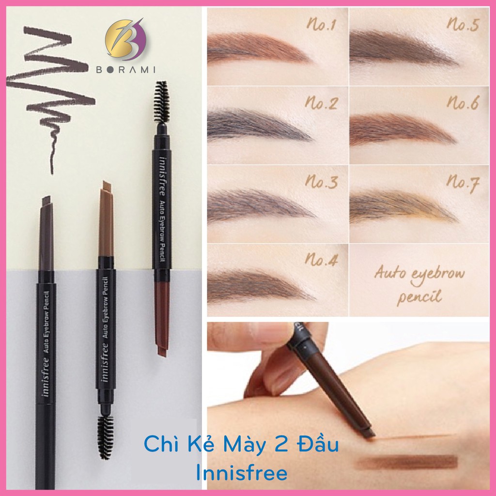 Chì Kẻ Mày 2 Đầu Innisfree Auto Eyebrow Pencil