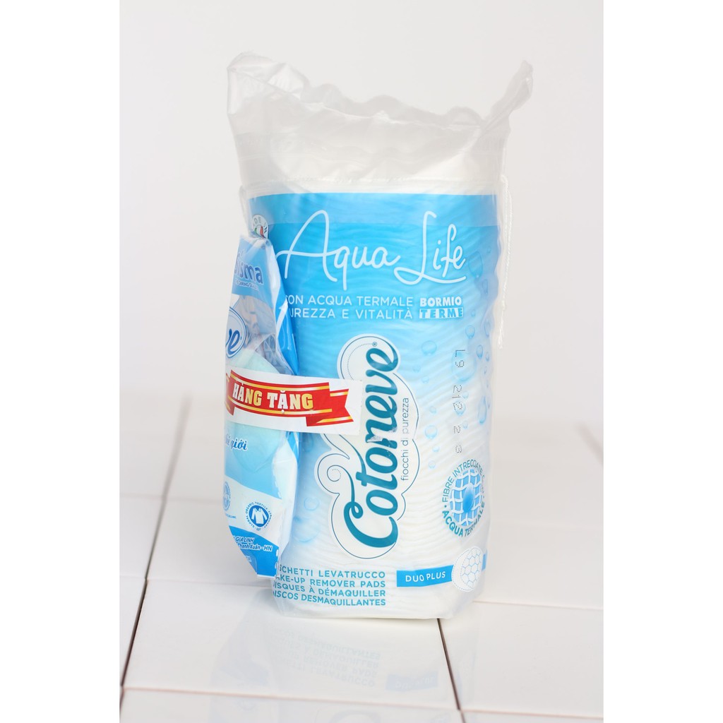 Bông tẩy trang MAXI 50 miếng - AQUA LIFE COTONEVE-[COCOLUX]