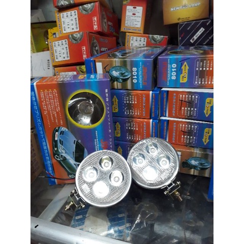 COMBO 2Đèn led trợ sáng ô tô, đèn tròn inox 4 bóng, đèn trợ sáng ô tô, đèn gầm ô tô.(1đôi)