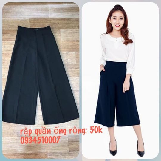 Rập quần ống rộng nữ