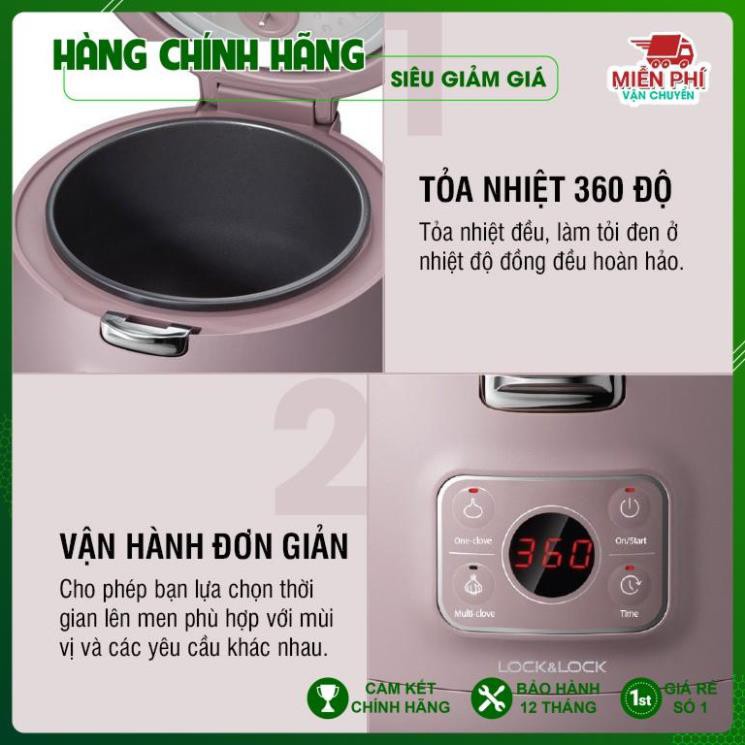 Máy làm tỏi đen Lock&Lock Black Garlic Maker, 220-240V~, 50-60Hz, 90W, 3L - Màu tím