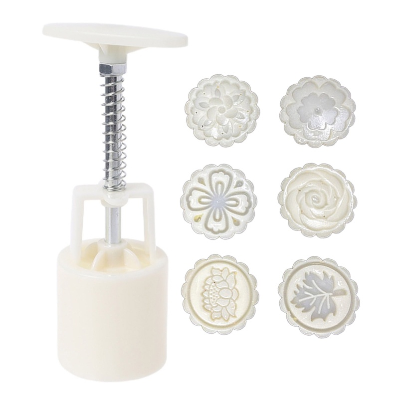 Set 50 Khuôn Làm Bánh Trung Thu Hình Hoa Sen Với 6 Mẫu Khác Nhau