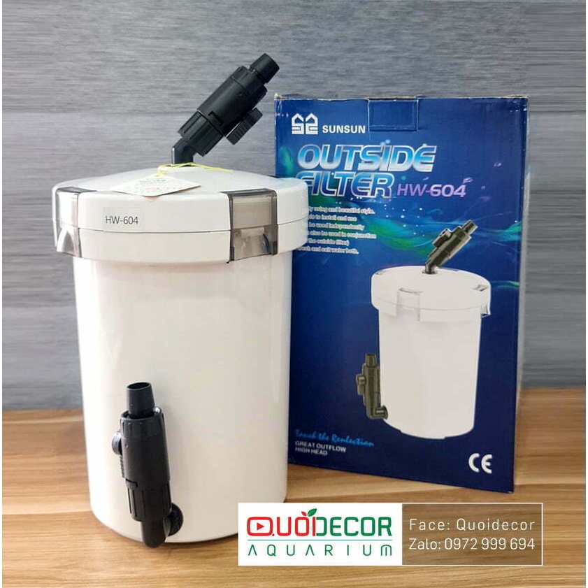 Lọc phụ sunsun HW604 - HW603, Lọc phụ bể cá cảnh thủy sinh SUNSUN HW 604-603.