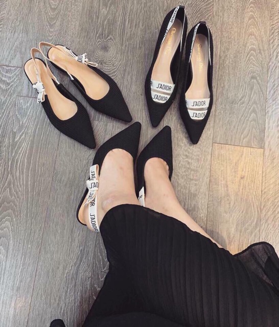 Giày búp bê mũi nhọn chất vải quai sau 1cm | BigBuy360 - bigbuy360.vn