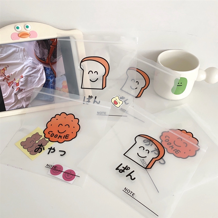 Túi Zip Đựng Đồ Đa Năng Tiện Dụng Hình Bánh Mì Cookie Xinh Xắn