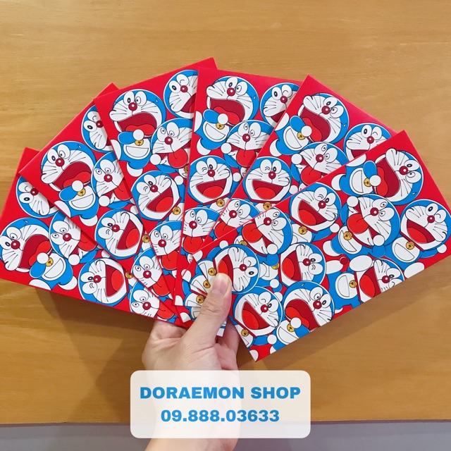 Bộ 10 Bao Lì Xì  Doremon Doraemon