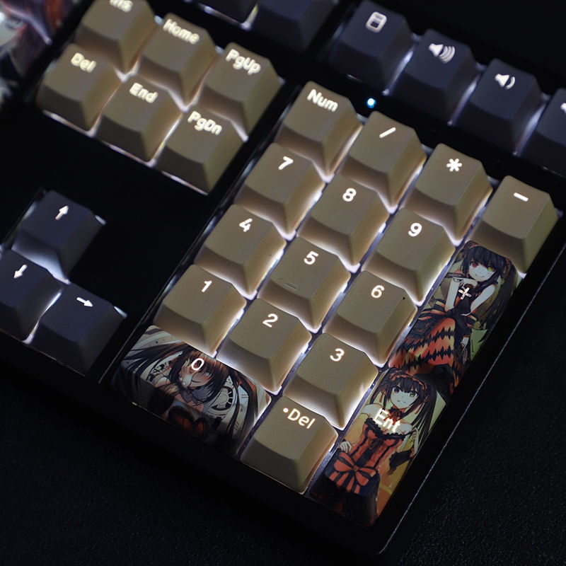Tokisaki Kurumi Keycap Cherry Profile DATE A LIVE Theme Keycap Anime PBT Dye Thăng hoa Bàn phím cơ Truyền ánh sáng Keycap