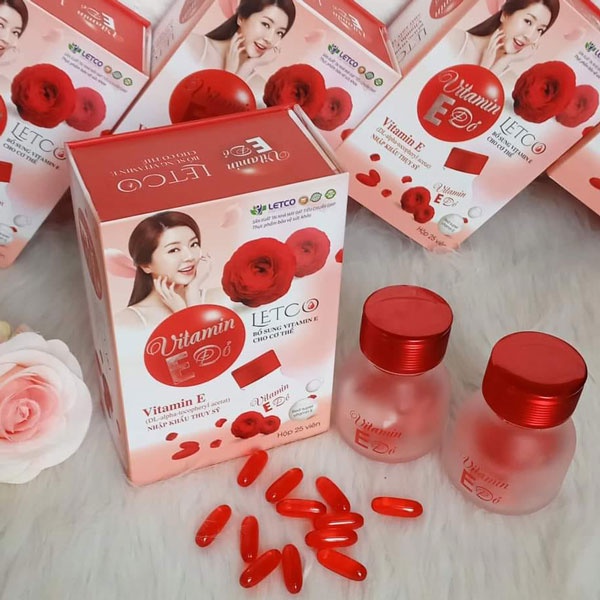 {CHÍNH HÃNG } Vitamin E Đỏ Letco, hỗ trợ làm đẹp da, hạn chế lão hóa da, tăng cường nội tiết tố nữ