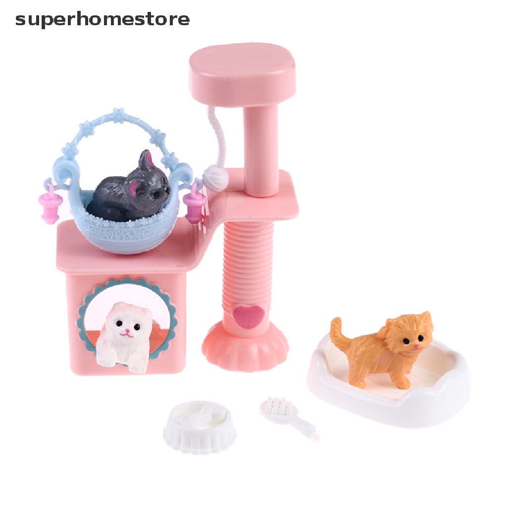 Mô Hình Mèo Dễ Thương Cho Nhà Búp Bê Barbie