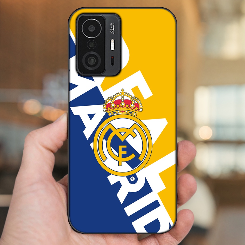 Ốp lưng Xiaomi 11T viền đen in hình Real Madrid