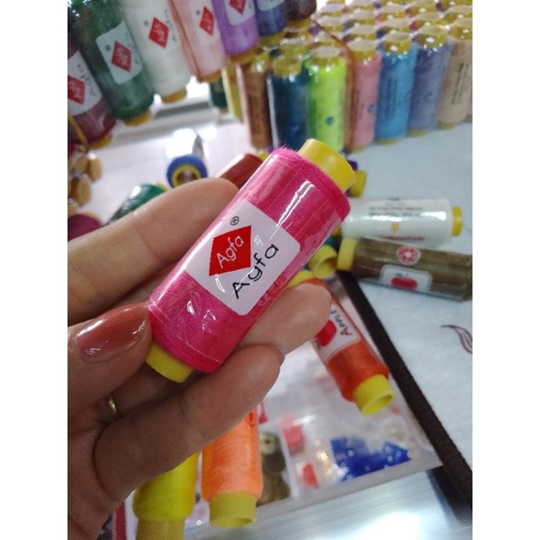 Cuộn chỉ agfa bán lẻ mềm mịn sợi chắc bền may đồ có nhiều màu