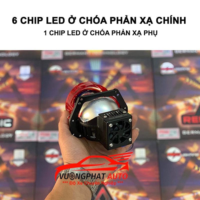 Bi Cầu Ô Tô Xe Máy Titan Red Magic GTR Chính Hãng Miễn Phí Lắp Đặt, Đèn Led Trợ Sáng Siêu Sáng Siền Bảo Hành 12 Tháng