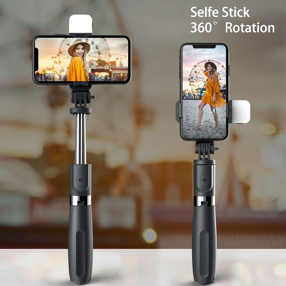 Gậy 3 chân tự sướng Selfie Bluetooth Không Dây Gấp Gọn Kèm Điều Khiển Từ Xa với đèn LED Q02S cho điện thoại Ios And