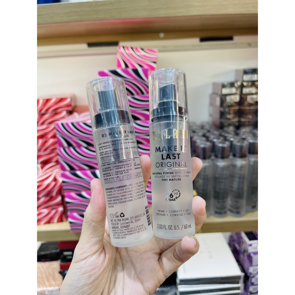 Xịt giữ makeup Milani make it last settingspray