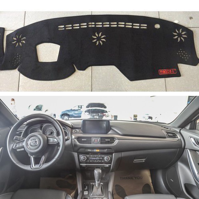 Thảm Taplo Mazda 6 Đời 2016, 2017, 2018, 2019 Chống Trượt 3 Lớp CHẤT LIỆU NHUNG MỊN Loại 1