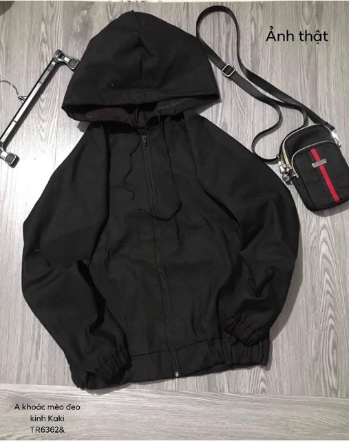 Áo khoác kaki mèo đeo kính -TR