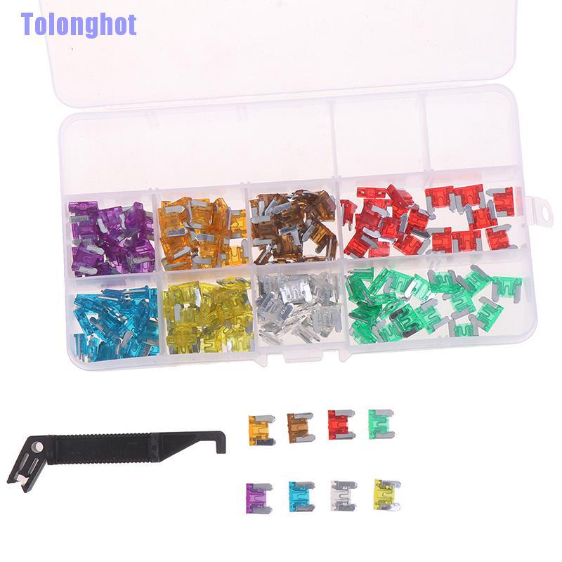 Tolonghot> 100x micro auto car low profile mini blade fuse kit 3A5A7.5A10A15A 20A25A30A