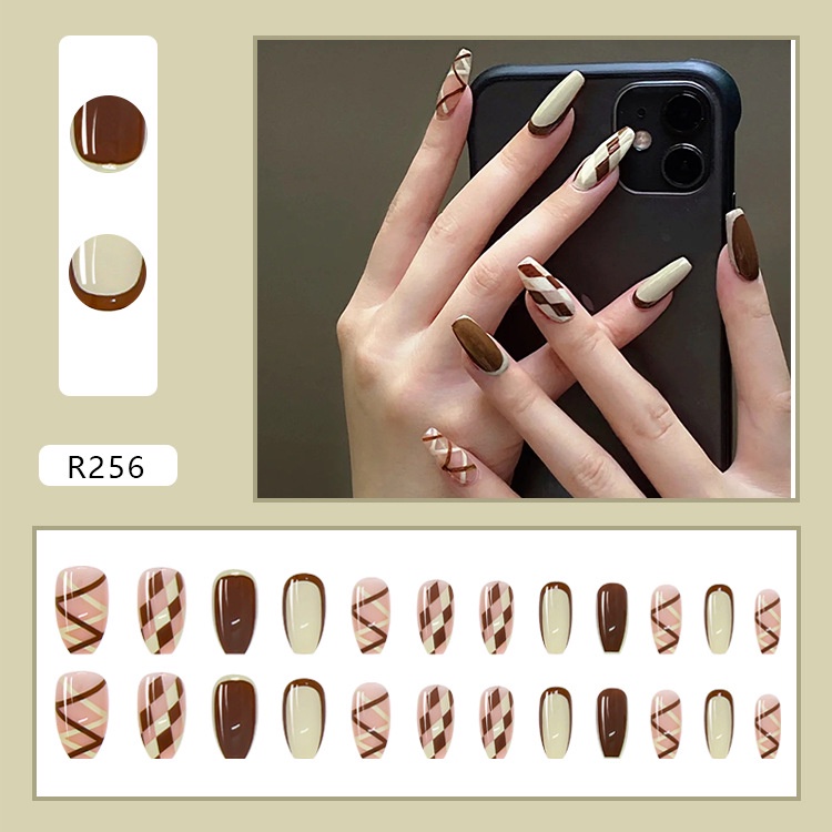 Móng tay giả kèm keo đẹp làm nail noel /R201- /