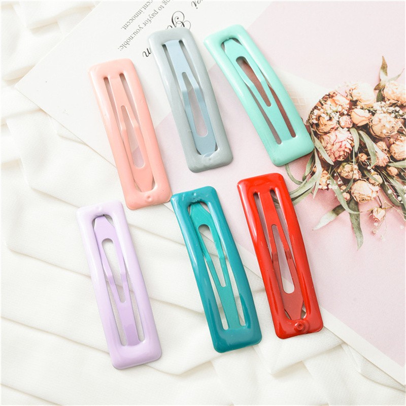 Kẹp Tóc Mặt Hình Học Cỡ Lớn Màu Sắc Kẹo Ngọt Phong Cách Nhật Bản Và Hàn Quốc Dành Cho Bé Gái