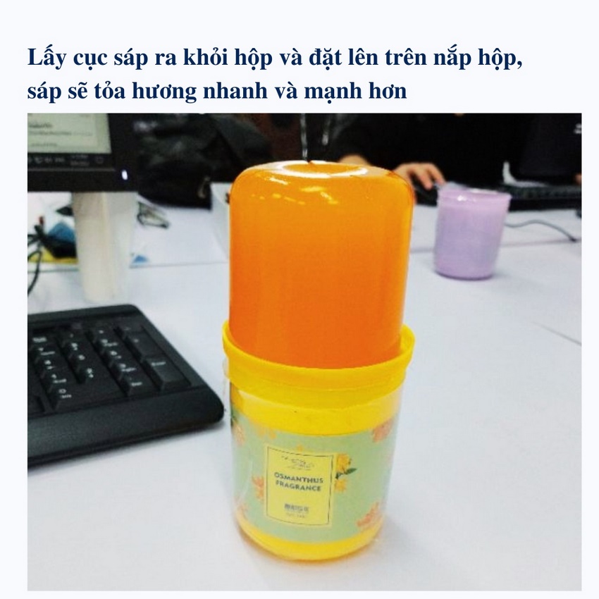 Sáp thơm Hình Trụ khử mùi phòng ngủ nhà vệ sinh toilet ô tô hương thơm tự nhiên 190g KABA