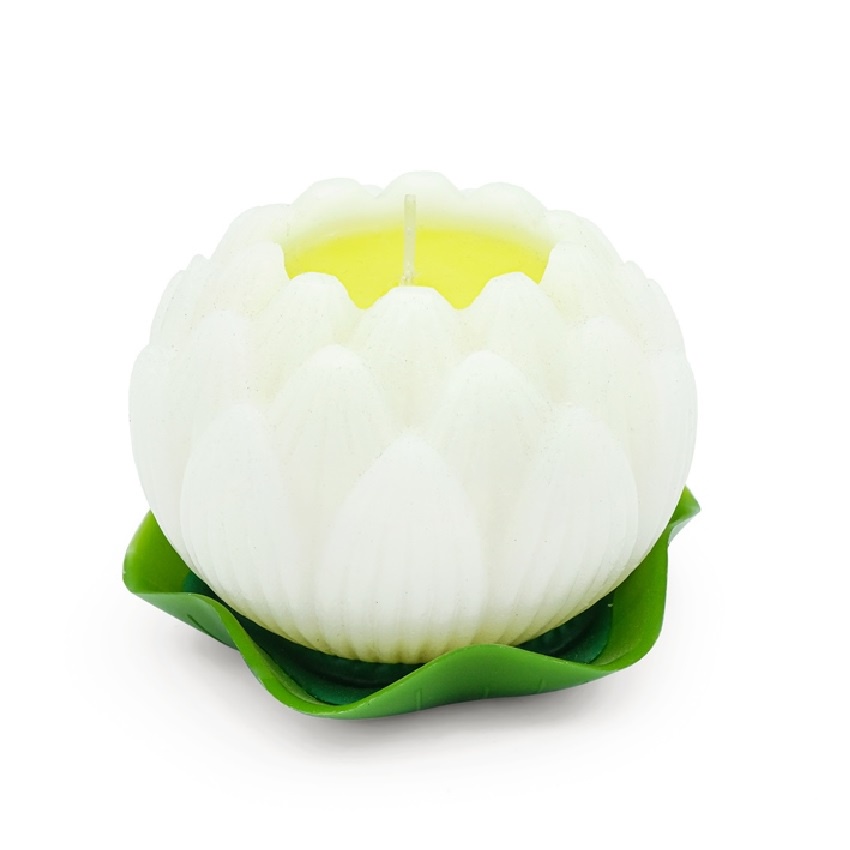 [3 màu] Nến thơm hoa sen lớn đổi màu đèn LED Miss Candle FTRAMART MIC5272 (Lựa chọn màu sắc)