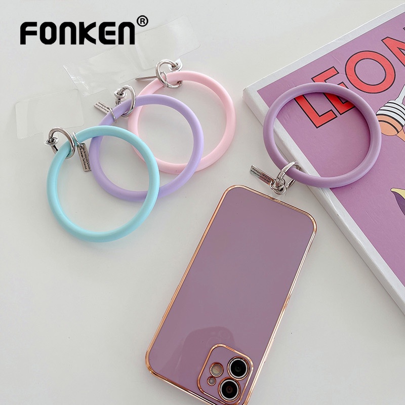 Vòng đeo tay FONKEN từ silicon chống thất lạc gắn ốp điện thoại tiện lợi