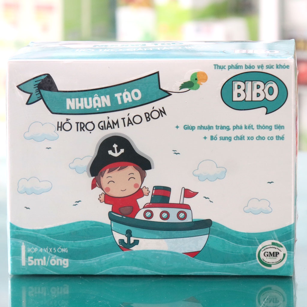 NHUẬN TÁO BIBO – Giúp hỗ trợ nhuận tràng, giảm táo bón ở trẻ em, bổ sung chất xơ cho cơ thể (20 ống)