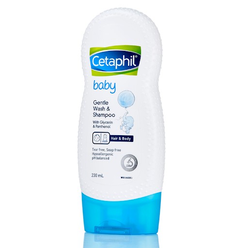 Sữa tắm gội 2 trong 1 Cetaphil Baby Gentle Wash & Shampoo 230ml (chính hãng, date 2023)