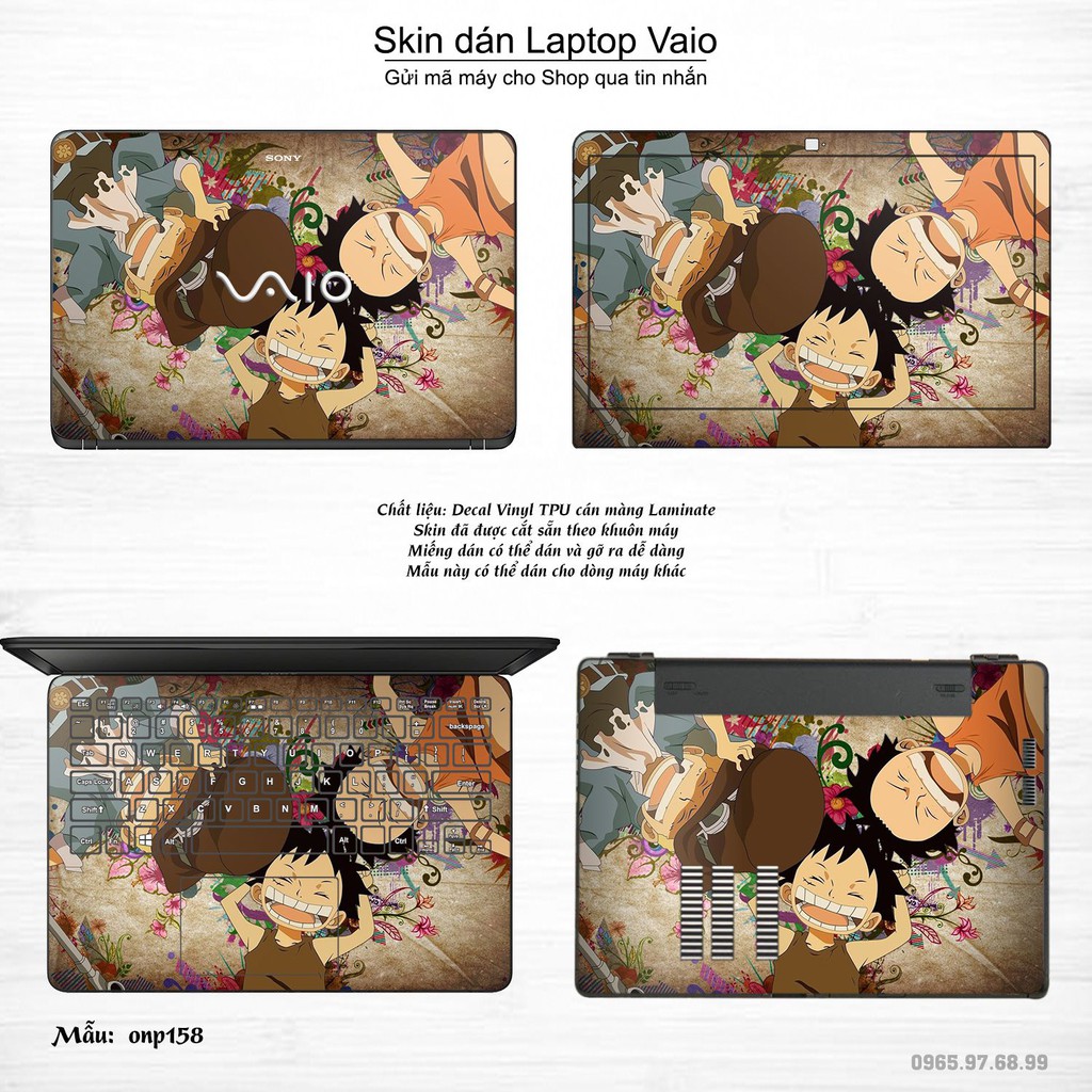 Skin dán Laptop Sony Vaio in hình One Piece _nhiều mẫu 20 (inbox mã máy cho Shop)