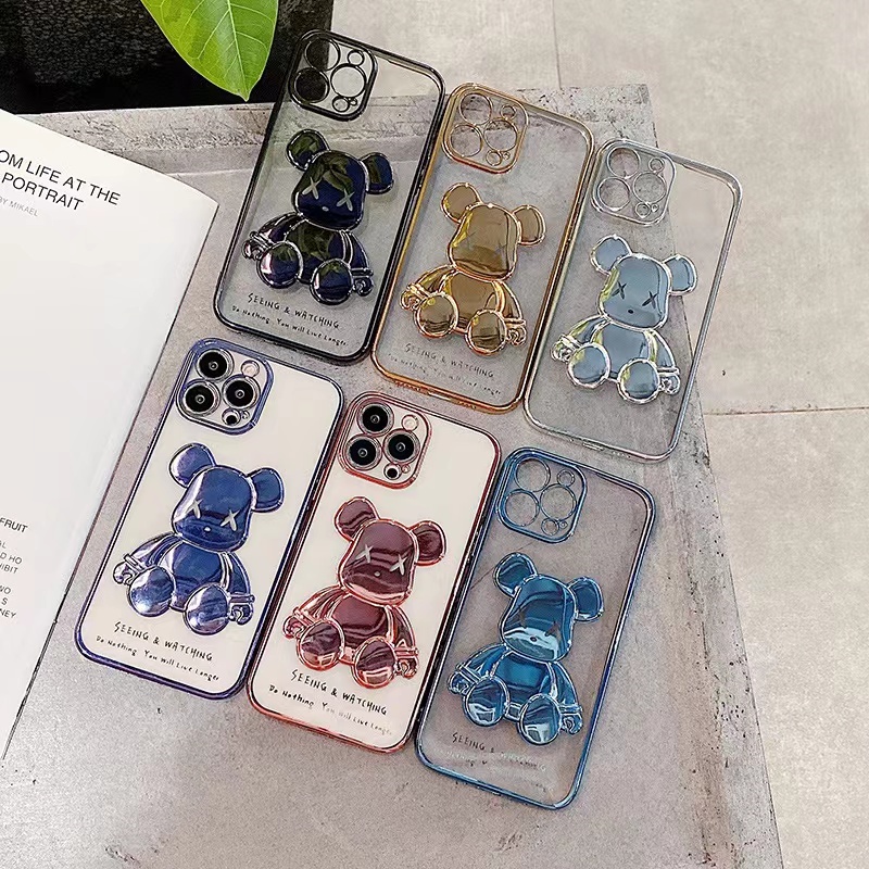 Ốp Điện Thoại Họa Tiết Kaws Mạ Điện Cho iPhone 13 Pro MAX 12 Pro MAX 11 Pro MAX X XS MAX XR 7 Plus 8 Plus