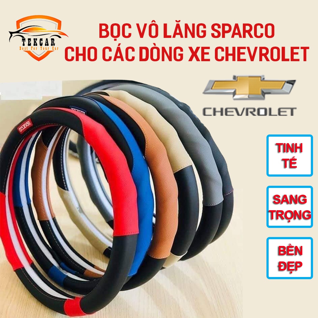 Bọc vô lăng, bọc da tay lái sparco cho xe Chevrolet Spark, Colorado, Traiblazer, Cruze, Captiva, Aveo