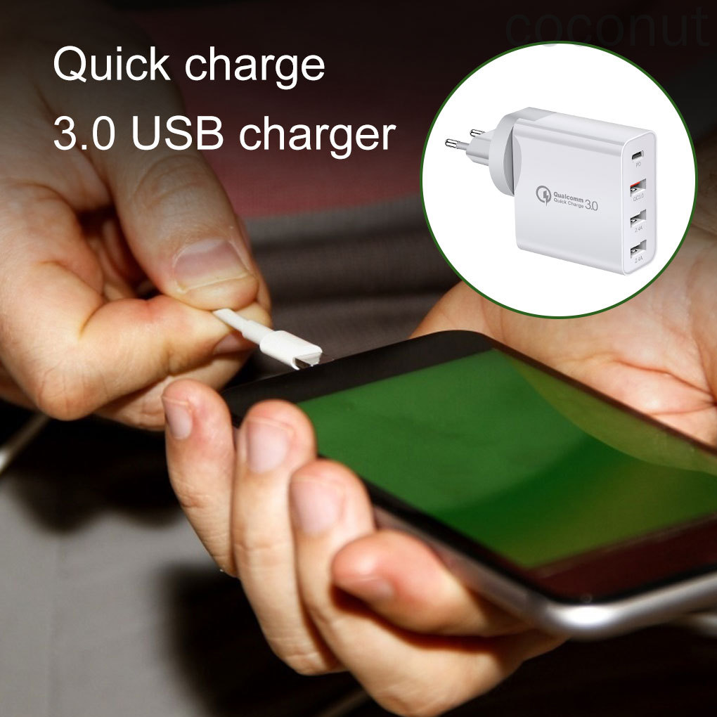 Củ Sạc Nhanh 4 Cổng Usb Loại C Pd 48w