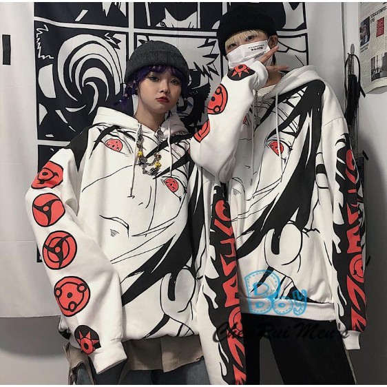 ❤Năm Mới❤Áo Hoodie Dáng Rộng In Hình Anime Naruto Thời Trang Hàn Quốc