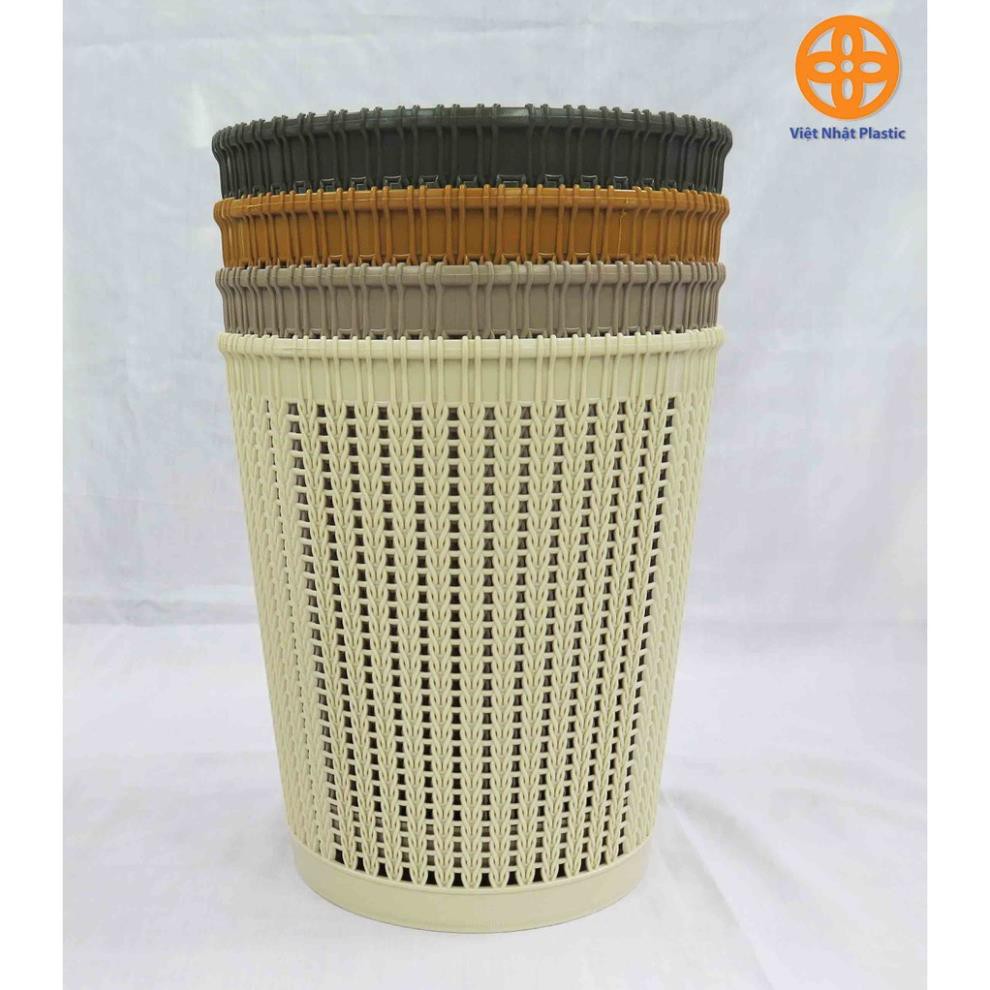Sọt nhựa đựng quần áo, đồ chơi tiện lợi, đựng rác Việt Nhật giả mây