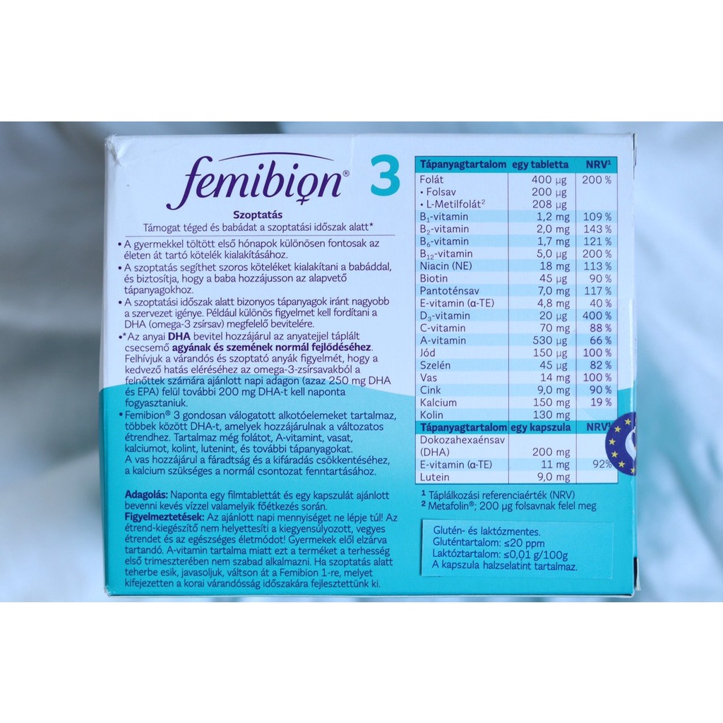 Vỉ Lẻ Femibion 3 Sản xuất tại Đức Dành cho giai đoạn sau sinh