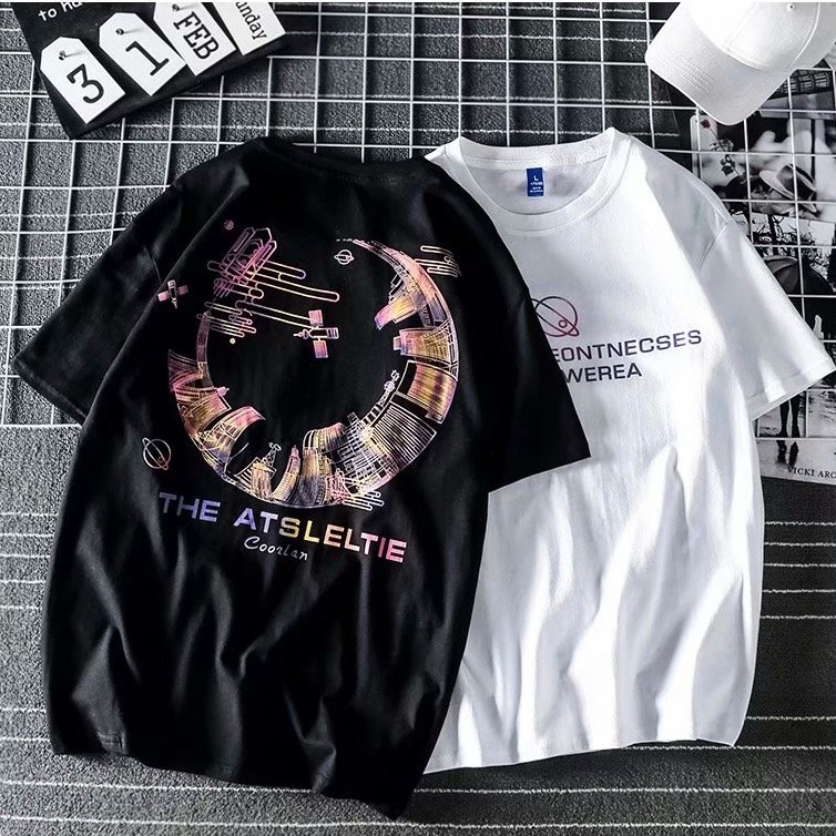 Áo thun tay ngắn gấu trúc form rộng