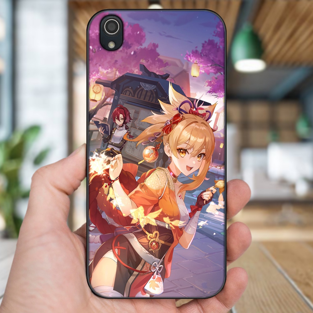 Ốp lưng Vivo Y91c viền đen in hình Yoimiya Genshin Impact