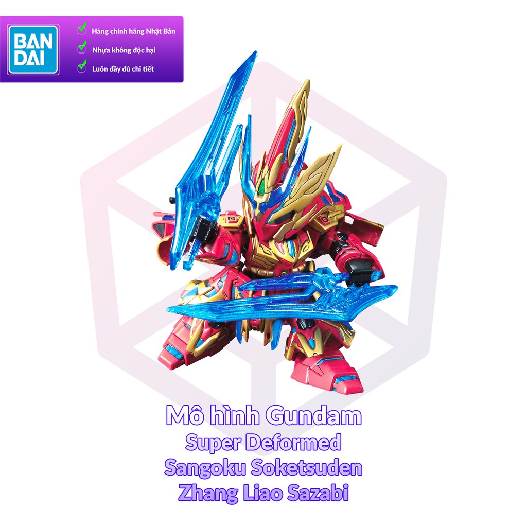 Mô Hình Gundam Bandai SD 021 Zhang Liao Sazabi - Trương Liêu Sangoku Soketsuden