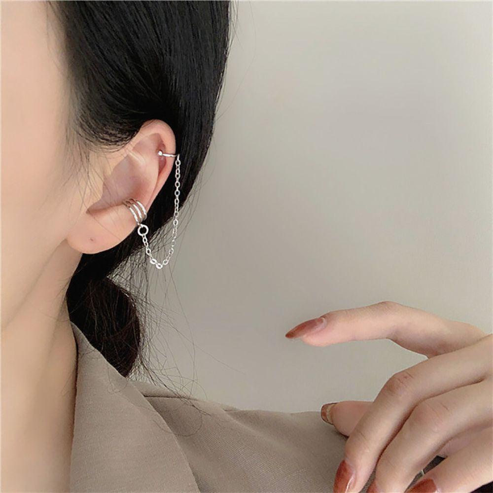 Bông Tai Xích Dáng Dài Bằng Hợp Kim Phong Cách Hàn Quốc Dành Cho Nữ