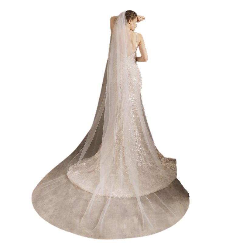 Mạng Che Mặt Vải Tuyn Đơn Giản Cho Cô Dâu