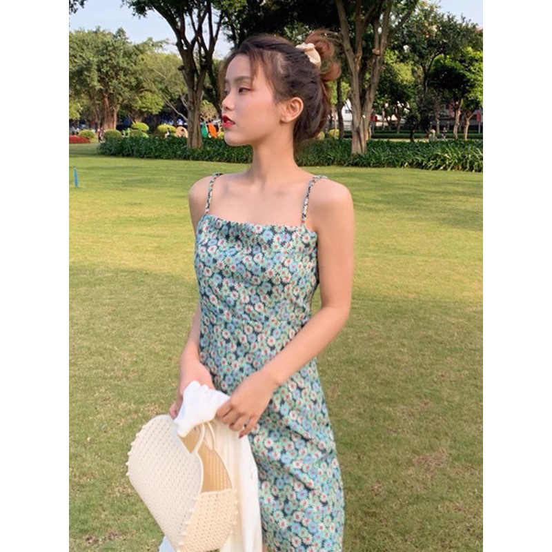 Đầm 2 dây hoa cúc
