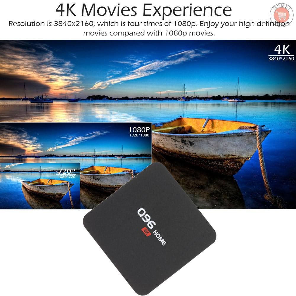 Thiết Bị Chuyển Đổi Tv Thường Thành Smart Tv G & M Q96 Tv Box Android 8.1 Rk3229 Quad Core Uhd 4k Media Player 1gb/8gb 2.4g Wifi H.265 V9 Hd